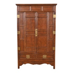 Michael Taylor for Baker Furniture Hollywood Regency Chinoiserie Media Cabinet