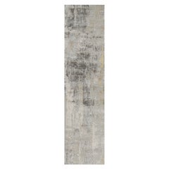 Rug & Kilim's übergroßer abstrakter Teppich in Silber-Grau und Beige-Braun-Mustern