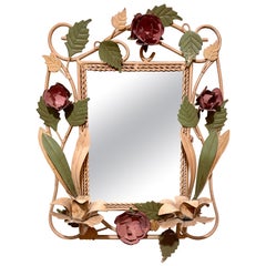 Tole Mirrored Candle Sconce