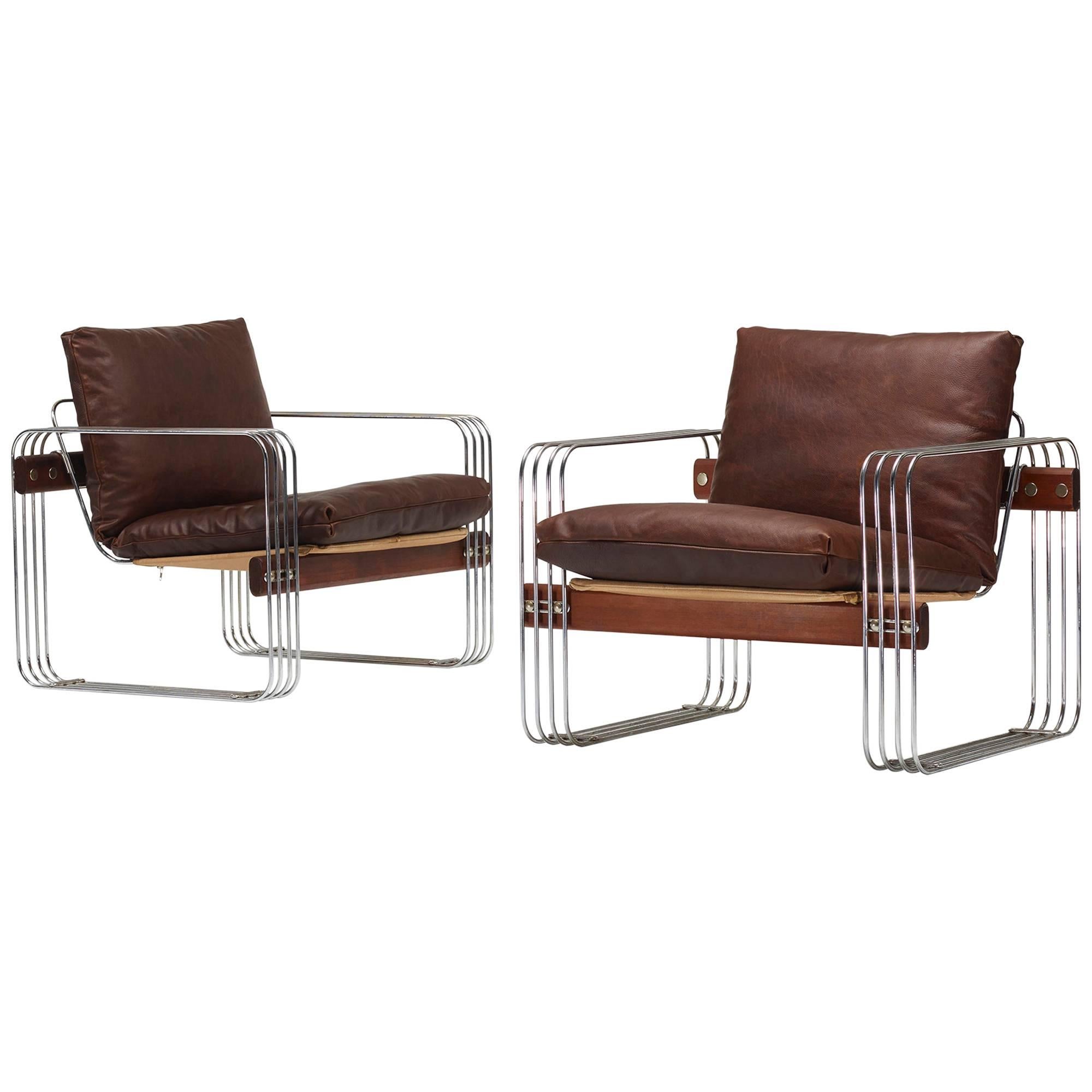 Pair of Ascona Lounge Chairs by Heinz Meier for Landes