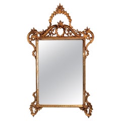 Specchio rococò in legno dorato italiano LaBarge