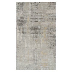 Rug & Kilim: Tappeto astratto oversize con motivi grigio-argento e beige-marrone