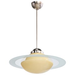 Kooperativa Förbundet, Lampada a sospensione, vetro, nichel, Svezia, anni '40