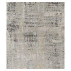 Rug & Kilim's übergroßer abstrakter Teppich in Silber-Grau und Beige-Braun-Mustern