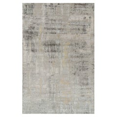 Rug & Kilim's übergroßer abstrakter Teppich in Silber-Grau und Beige-Braun-Mustern