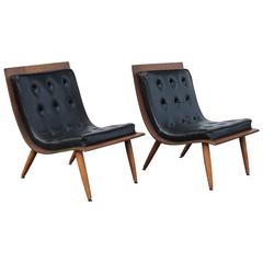 Mid-20th Century Bentwood Scoop Chairs by Carter Brothers