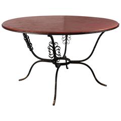 Wood Top Iron Table 2
