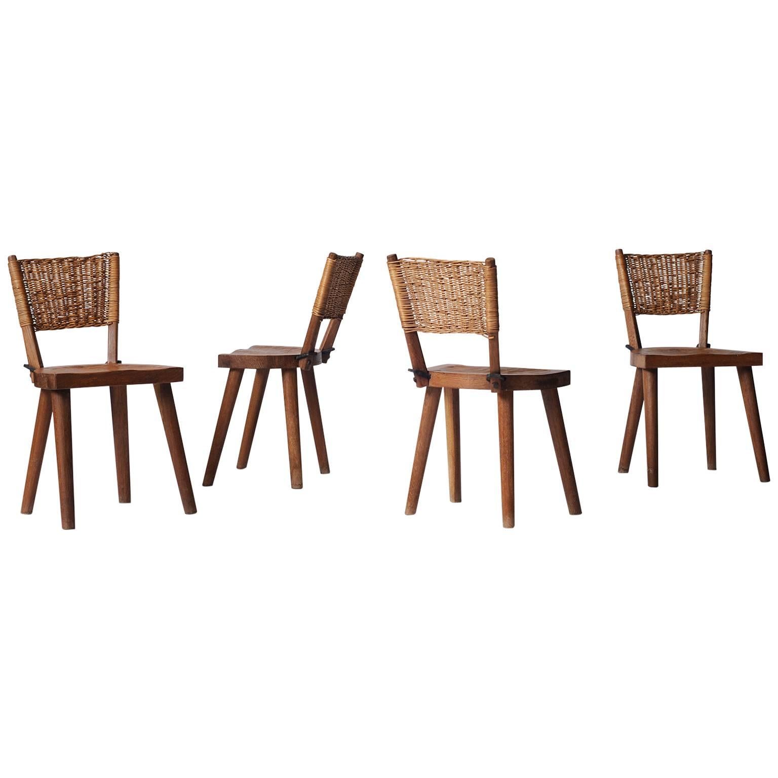 Jean Touret Dining Chairs for Atelier Marolles, France