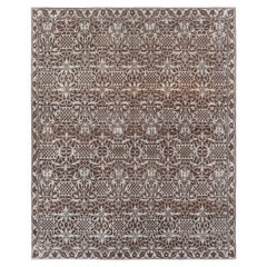 Modern Traditional-Inspired Hand-Knotted Wool and Silk Rug by Doris Leslie Blau