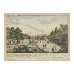Batavia, a View of the Portuguese Church – Antique Optical Print, Indonesia 1770