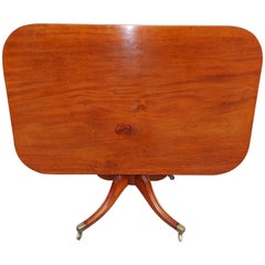 Scottish Mahogany One Board Top Breakfast Table, Circa 1810