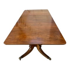 Outstanding Quality 16 Seater Antique Figured Mahogany Two Pilar Dining Table