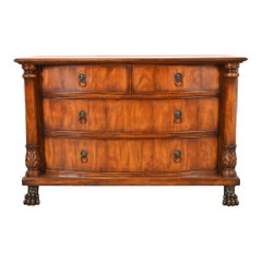 Ralph Lauren Style American Empire Flame Mahogany Chest of Drawers