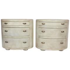 Pair of Stylish Italian Leather Dressers 5