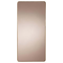 Large brass wall mirror, Italian manufacture, 1950s