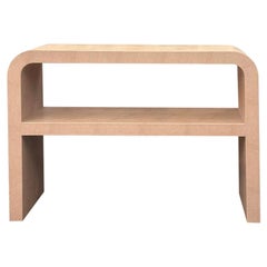 Custom Leather Wrapped Waterfall Style Console
