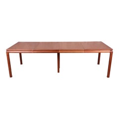 Edward Wormley para Dunbar Janus Collection Mesa de comedor de nogal, recién restaurada