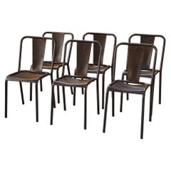 Ensemble de 6 chaises Tolix modèle T3 par Xavier Pauchard 1950's