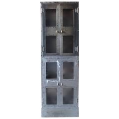 Industrial Metal Four Door Cabinet