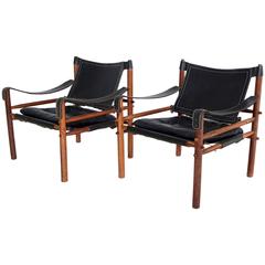Pair of Arne Norell "Sirocco" Safari Chairs