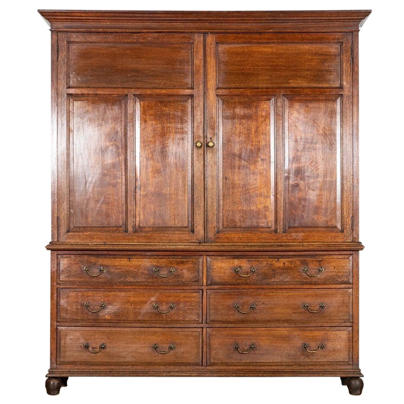 Grande armadio per governanti inglese del XIX secolo in Oak in vendita
