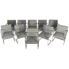 Set of 4 Tubular Brno Chairs by Knoll - Four Left