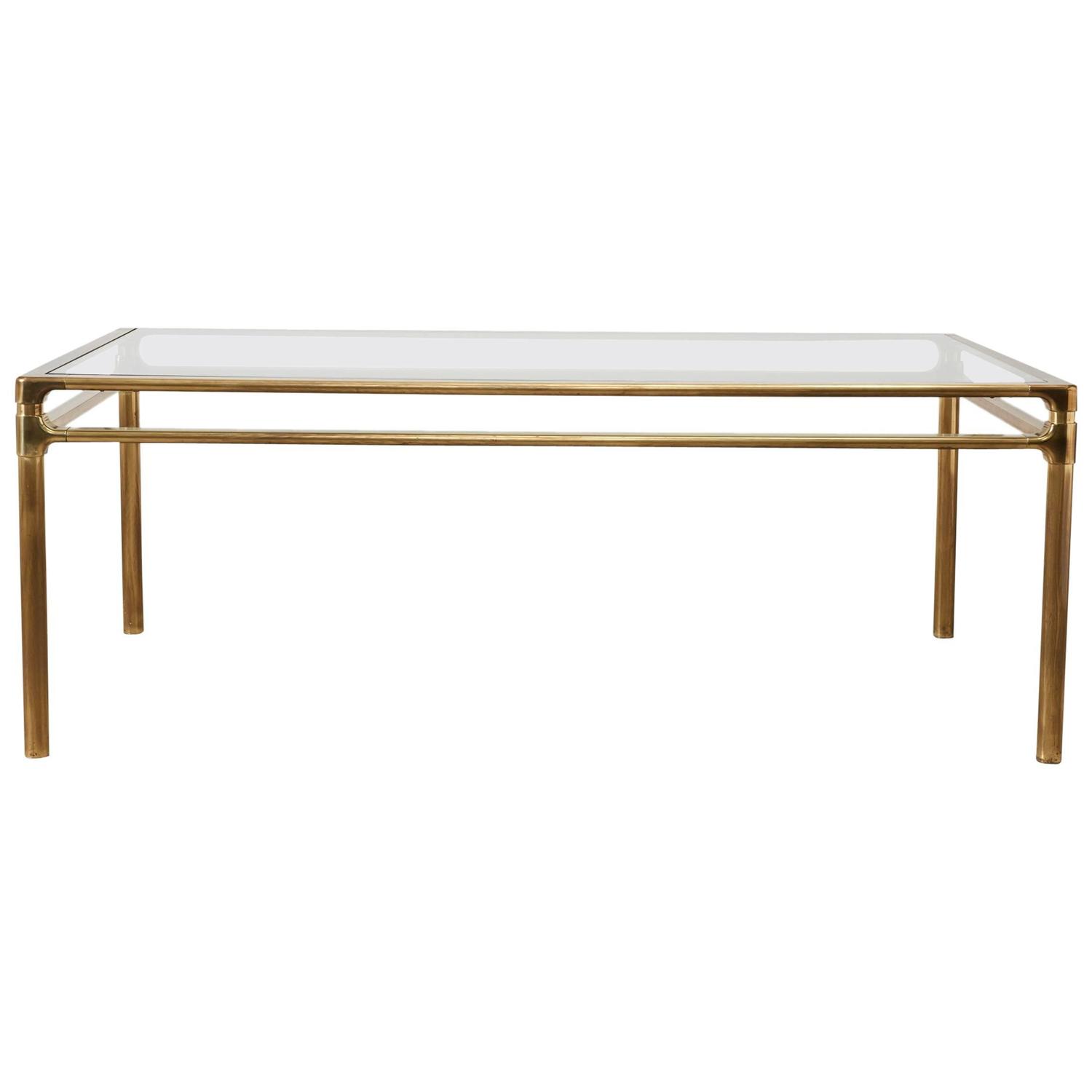 Large Vintage Brass And Glass Dining Table By Mastercraft 1970s At Large Vintage Brass And Glass Dining Table By Mastercraft 1970s At 1stdibs