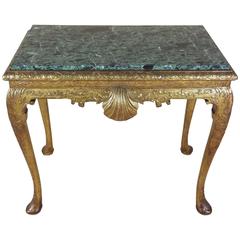 George I Style Carved Giltwood and Gesso Pier Table George I Style Carved Giltwood and Gesso Pier Table
