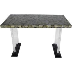 Abalone and Lucite Writing Desk 1