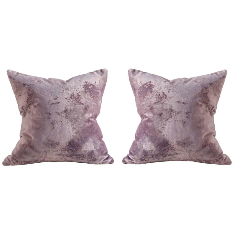 Vintage Velvet Pillow in Mauve at 1stDibs
