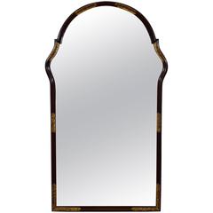 Italian Walnut and Giltwood Queen Anne Style Mirror, 19th Century