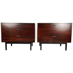 Pair of Rosewood Chests in the Style of Harvey Probber, 1960s
