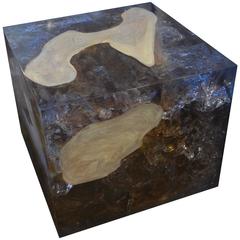 Andrianna Shamaris St. Barts Cracked Resin Cocktail Table