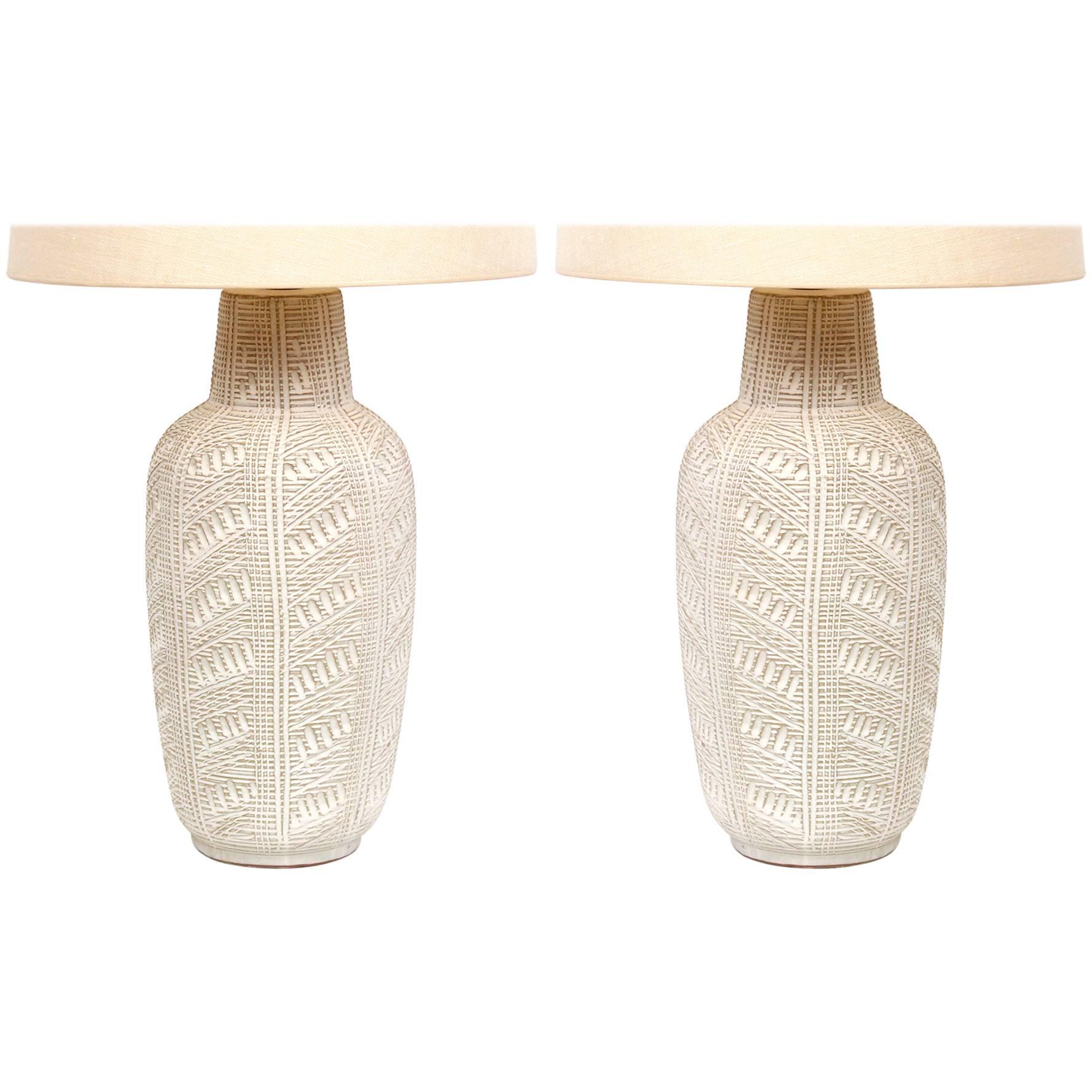 Pair of Pottery Table Lamps by Design Technics