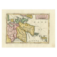 Scozia - Antike Karte von Schottland von Coronelli, um 1690