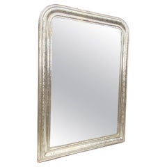19th Century Silver Gilt Louis Philippe Mirror with Lovely Diamond Pattern