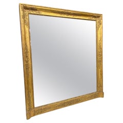 French 19th Century Gold Gilt Empire Mirror