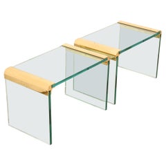 Leon Rosen für Pace Collection Moderne Hollywood Regency Beistelltische aus der Mitte des Jahrhunderts