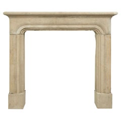 French Limestone Fireplace Mantel