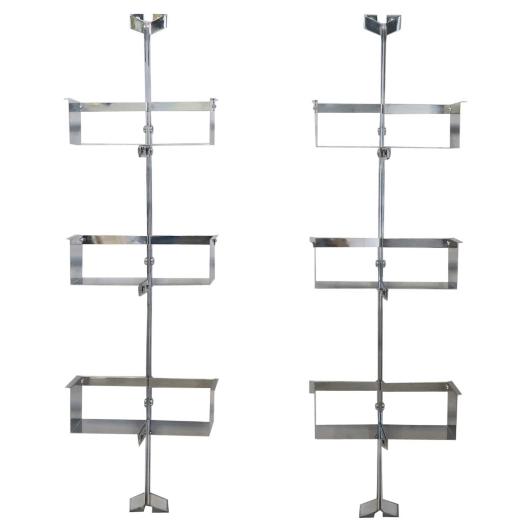 Pair of Modular Wall-Mounted Shelving System by Vittorio Introini for Saporiti For Sale