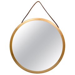 Uno & Östen Kristiansson Mirror Oak Lederband Luxus Vittsjö Schweden 1960er Jahre