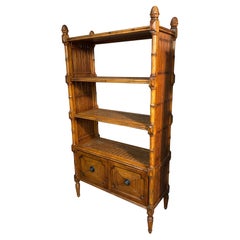 Vintage Tommy Bahama Rattan Bamboo & Wood Bookcase