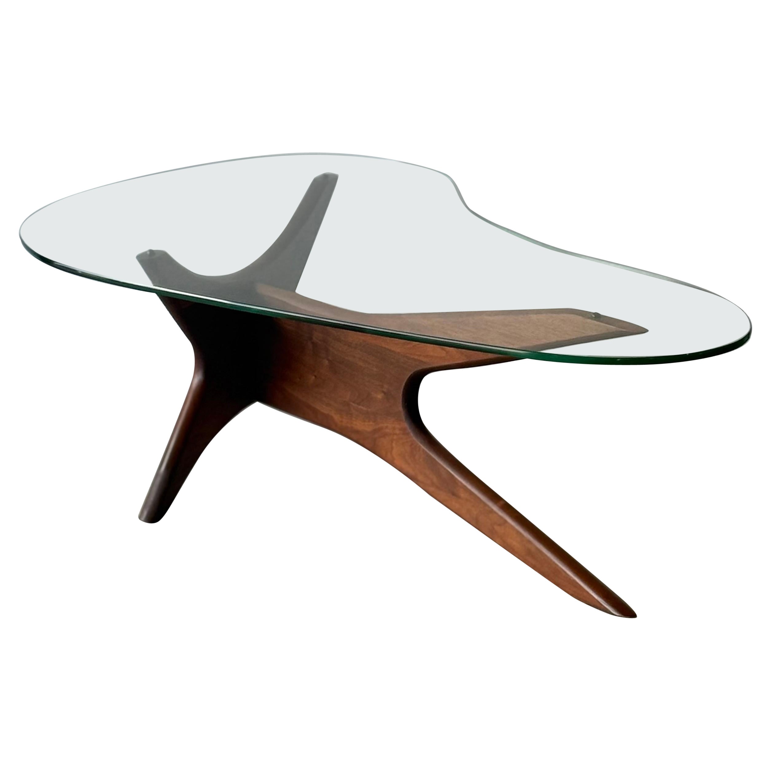 Table basse réniforme moderne du milieu du siècle par Adrian Pearsall