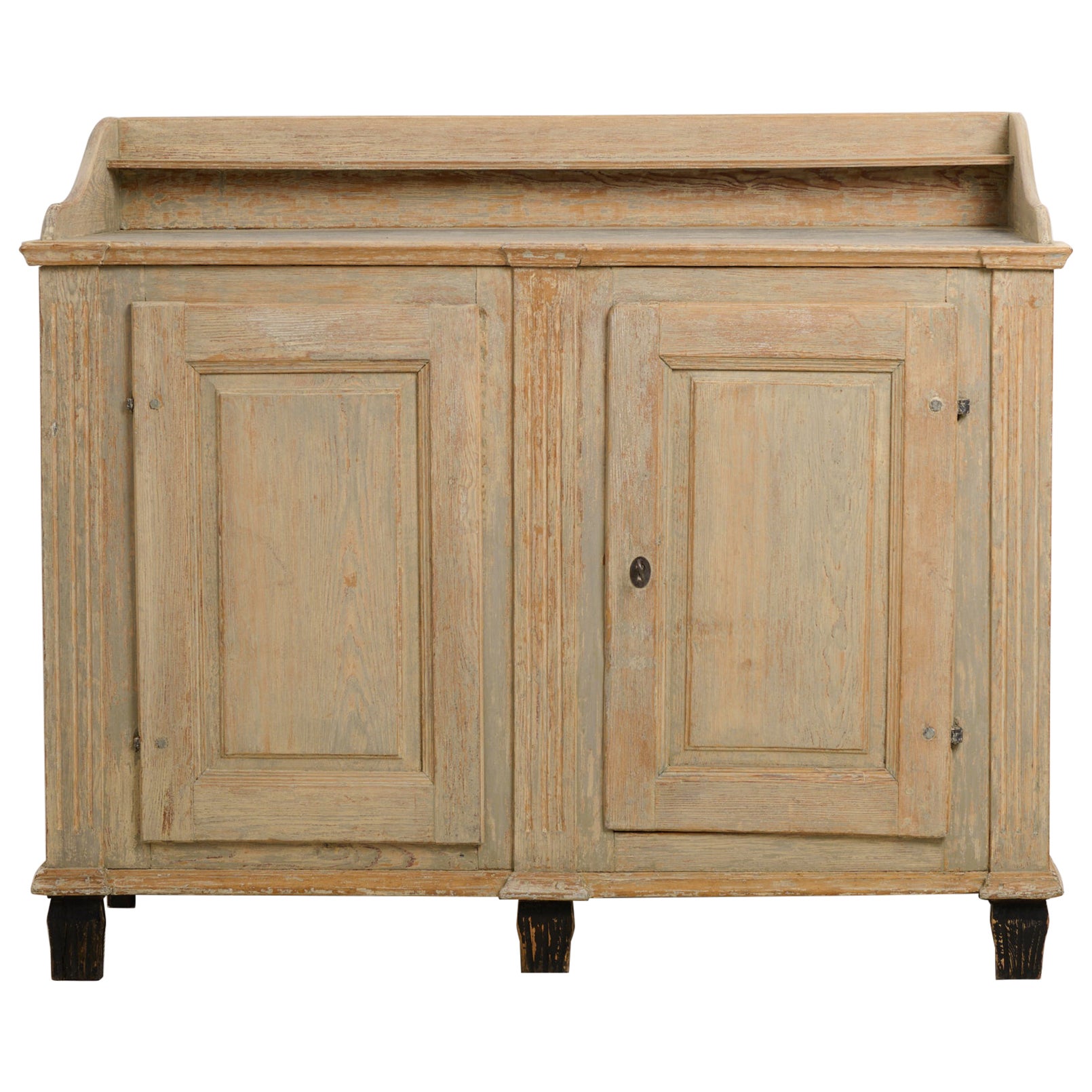 Genuine Antique Classic Gustavian Period Sideboard in Pine from Northern Sweden