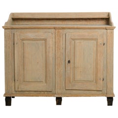 Genuine Antique Classic Gustavian Period Sideboard in Pine from Northern Sweden