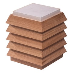 Pagode Large Table Lamp in Oak Wood & Natural Japanese Paper by Heilig Objects
