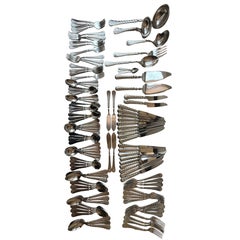 Juego de 122 cubiertos chapados en plata Christofle Capricorne Liane, Francia