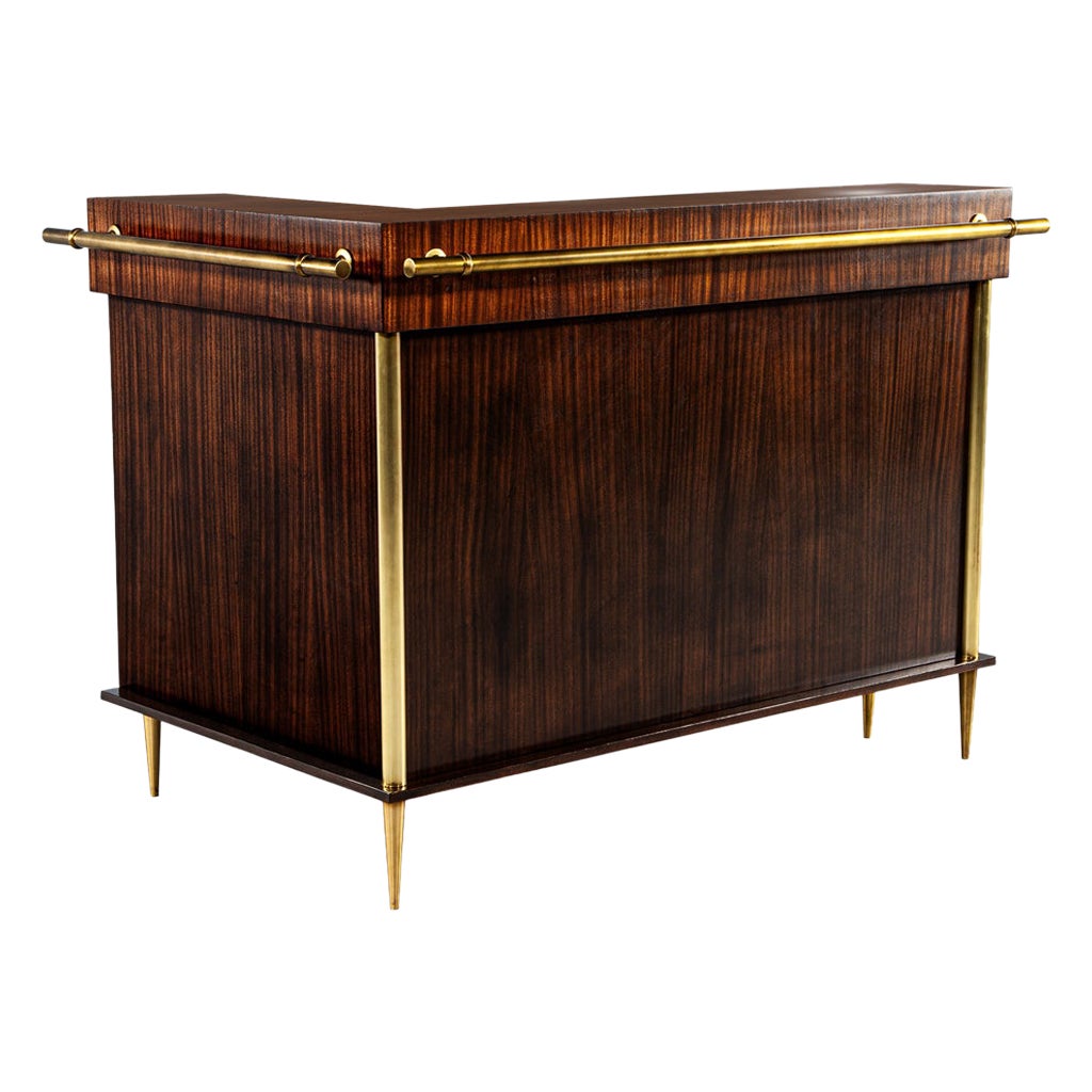 Exceptionnel meuble de bar Art Déco par Jules Leleu, Circa 1940's, France