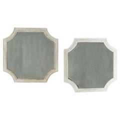 Paire de miroirs en pin peints anglais du début du 20e siècle