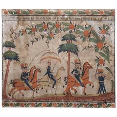Large Swedish Painted Panel Dated 1846